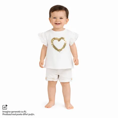Tricou copii Chicco, Alb, 01230-70MC