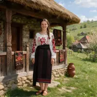 Costum popular format din catrinta , brau si ie - Alexandra