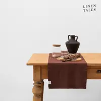 Napron de masă din in 40x150 cm Chocolate – Linen Tales