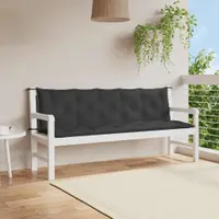 vidaXL Pernă bancă de grădină, negru, 180x(50+50)x7cm, material oxford