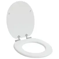 vidaXL Capac de toaletă cu închidere lentă Alb 44 x 38 cm Placă MDF