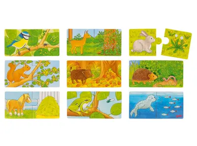 Puzzle educativ - Cine pe cine mananca?
