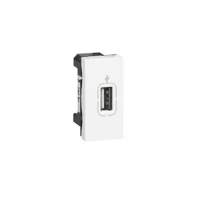 USB priza Mosaic - 1 module - alb