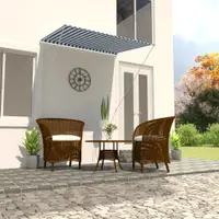 Gossi copertina retractabila, albastru si alb, 150 x 150 cm