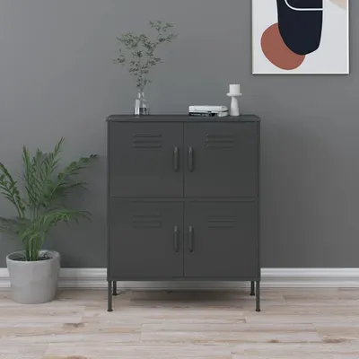 vidaXL Dulap de depozitare, antracit, 80x35x101,5 cm, oțel