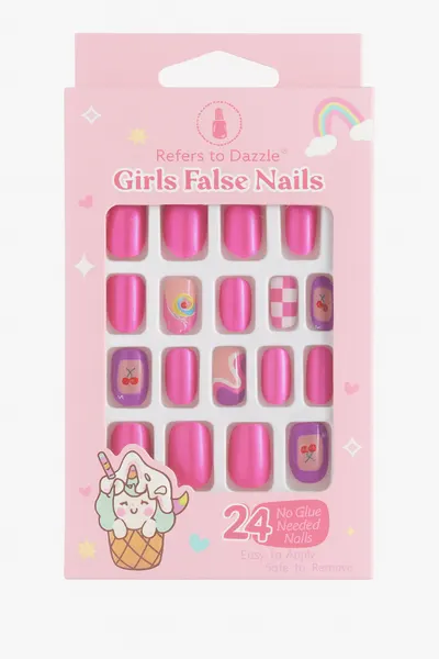 Set 24 Unghii False Model Candy Press On B011