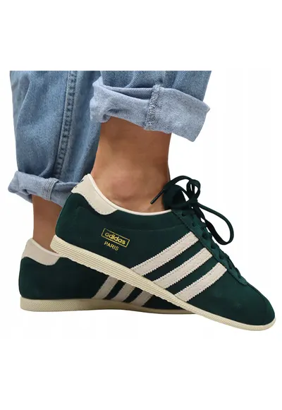 Pantofi Sport Paris Kj1003 - Verde - Din Piele Neteda Cu Detalii Din Suede - Captuseala Interioara Din Piele Pentru Talpa Aderenta Din Cauciuc - Cu