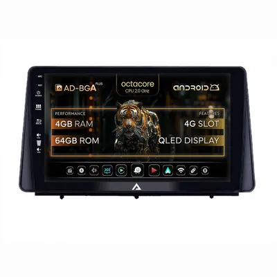 Navigatie Ford Focus MK4 (2019+), Android, A-Octacore 4GB RAM + 64GB ROM, 10.1 Inch - AD-BGA10004+AD-BGRKIT158