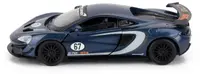Mașinuță metalică Tayumo - McLaren 570S GT4, #67, cu sunet și lumină, 1:32, albastră