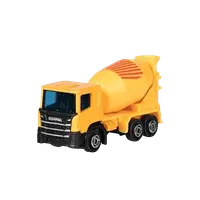 Masinuta utilitara die-cast, scara 1:102, 7.5 cm lungime, camion betoniera