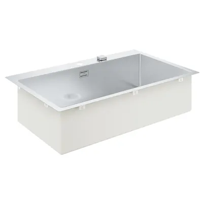 Chiuveta de bucatarie Grohe K800 31584SD1, montare in/pe blat, 84.6 x 51 cm, 1 cuva, evacuare automata, Inox satinat