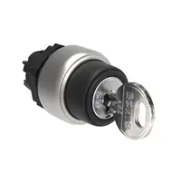 Selector cu Cheie Ø22mm Platinum Series, 3 Pozitii, 1 - 0 - 2 With Different Key Code. Withdral At 1 Or 0 Or 2