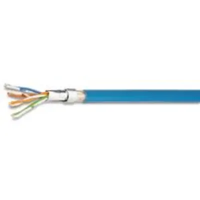 Cablu flexibil SF/UTP Cat.5 200MHz 4x2xAWG26 PVC albastru