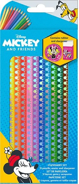 Creioane colorate Kids Licensing - Minnie Mouse, 12 culori