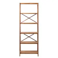 Etajeră în culoare naturală din lemn de stejar 70x198 cm X-Shelf – Unique Furniture