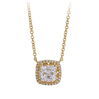 Lant cu pandantiv din aur galben cu diamante de 0.5ct