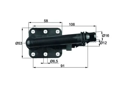 Termostat lichid racire (82 C, in carcasa) potrivit BMW 5 (E60), 5 (E61), 6 (E63), 6 (E64), 7 (E65, E66, E67) 2.0-6.0 07.01-12.10