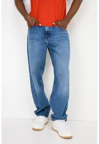 Blugi relaxed fit cu croiala dreapta Jeff - Albastru