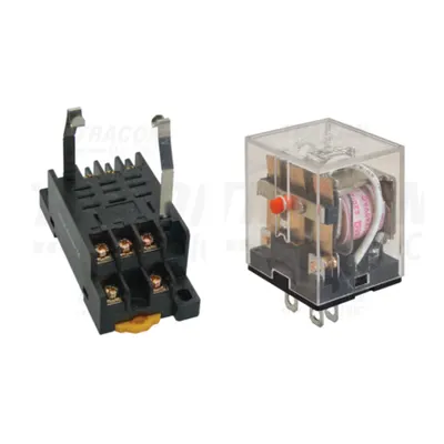 Pachet Releu Miniaturizat de Putere RL11-24AC 24V AC 10A 3 Contacte cu Soclu RSPTF-11A