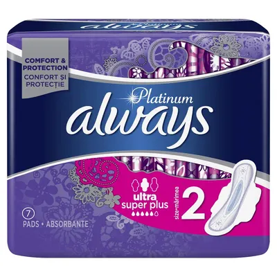 Absorbante Always Platinum Super mar.2, P&G | 7 bucati
