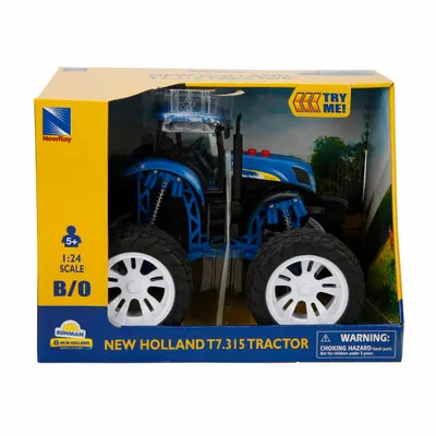 Tractor cu sunete, New Ray, New Holland T7315, 1:24