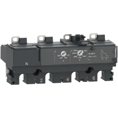 Unitate de declansare TM250D pentru intreruptoare ComPacT NSX 250, termomagnetice, 250 A, 4 poli 4d