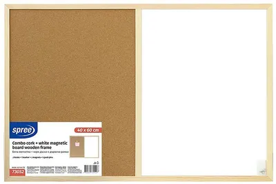 Tablă magnetică cu plută Spree - 40 x 60 cm