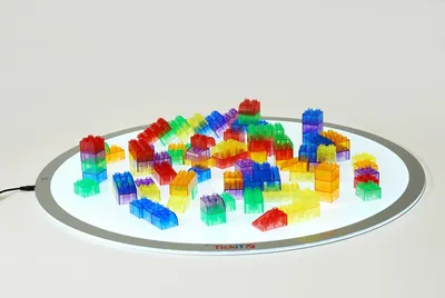 Set de 90 de cuburi de construcție translucide