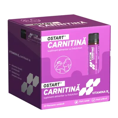 Ostart Carnitina metabolism energetic 25ml, 20 flacoane, Fiterman