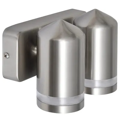 Lampa de perete cu led, cap conic, otel inoxidabil