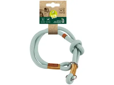 Zgarda pentru caini Eco M-Pets, albastra, ajustabila, 1.3 cm x 55 cm