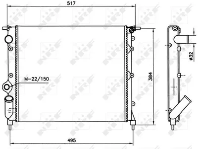 Radiator apa racire motor RENAULT CLIO I, RAPID 1.4 intre 1991-1998