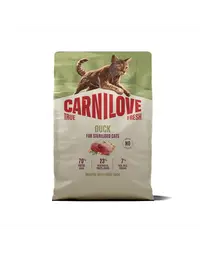 CARNILOVE True Fresh Cat Duck Sterilised 2 kg rață, hrană pisici sterilizate