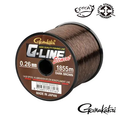 Fir Monofilament Gamakatsu G-Line Element Dark Brown 030mm / 6,80kg / 1325m