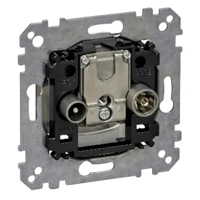 Priza Unica Antena -Iesire Insert, 2 Iesiri R/Tv+Sat, Capat Linie Priza-Iesire