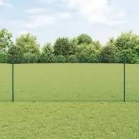 vidaXL Gard hexagonal cu stâlp 50 x 1 m Oțel cu strat de PVC Verde