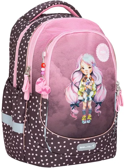 Rucsac cu fund rigid Belmil Miia - Rose, 2 compartimente