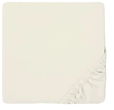 Cearșaf tricotat pentru bebeluși cu elastic Rainy - 65 x 110 cm, ecru