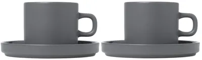 Set 2 cești de cafea Blomus - Pilar, 200 ml, gri