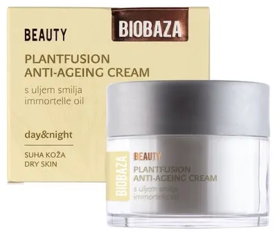 Biobaza Beauty Crema anti-age pentru față cu acid hialuronic și floare de colț, 50 ml