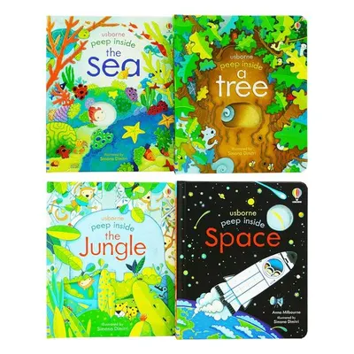 Usborne Peep Inside Gift Set 4 Books Collection Set, Anna Milbourne