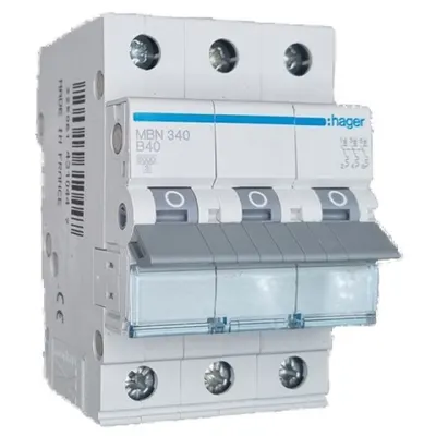 Siguranta automata 3P 40A 6kA curba B Hager MBN340