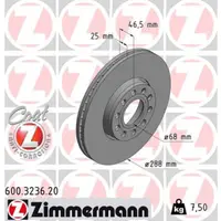 Disc frana ZIMMERMANN 600.3236.20