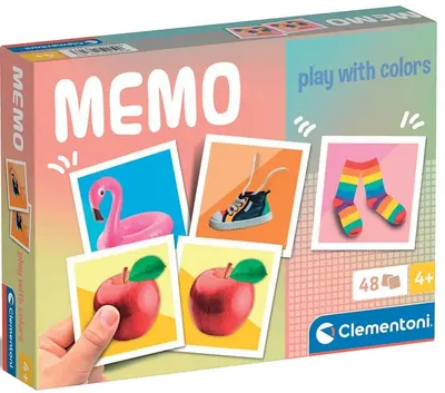 Joc de memorie Clementoni - Memo cu culori, cu 48 de cărți