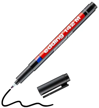 Marker permanent Edding 142 - Negru, M