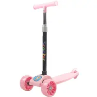 Trotineta copii Action One, Balance Big Wheels, Cu roti luminoase si late, Roz