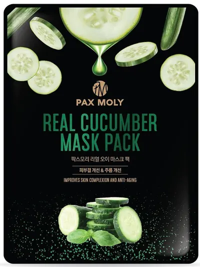 Pax Moly Mască de față folie cu castravete, 25 ml