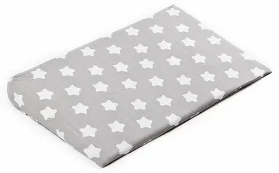 Husă pentru pernă antireflux Sensillo - Wedge, Stars Gray, 60 x 38 cm
