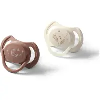 BabyOno Take Care Symmetrical Silicone Soothers suzetă Day & Night 18m+ 2 buc