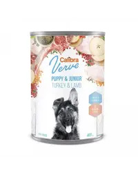 CALIBRA Dog Verve GF Puppy&amp;Junior Turkey&amp;Lamb 400 g curcan si miel pentru pui de caine si caini juniori